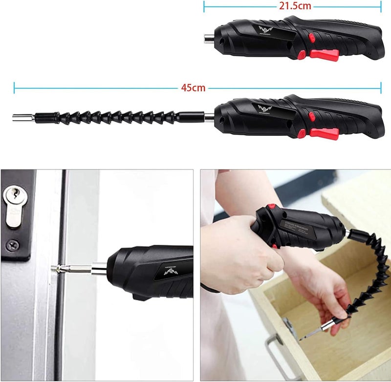JENABOM 47 in 1 Electric Screwdriver Set, 3.6V Cordless & Rechargeable, 3.5N·m Max Torque, USB Power Rechargeable Screwdriver with 44pcs Driver Bits, Ideal for Small Projects - Image 5